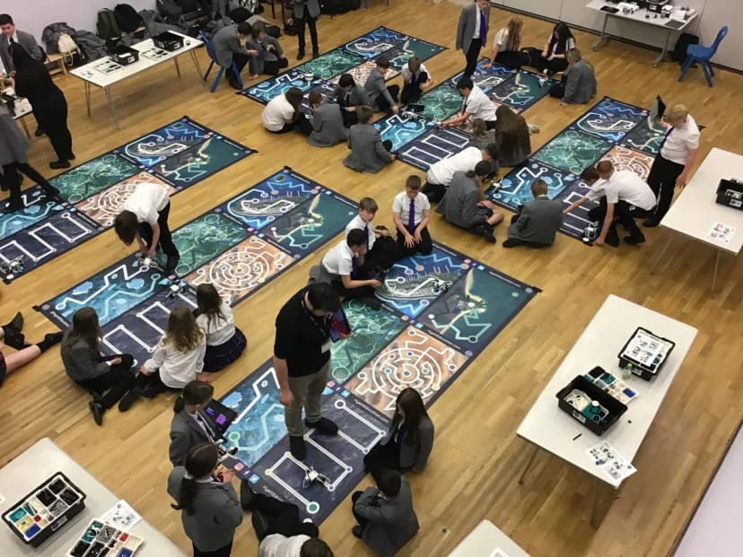 Pupils across a multi-academy trust working on STEM equipment