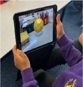A pupil designing a 3D model in Tinkercad during a Hyett Education CAD workshop